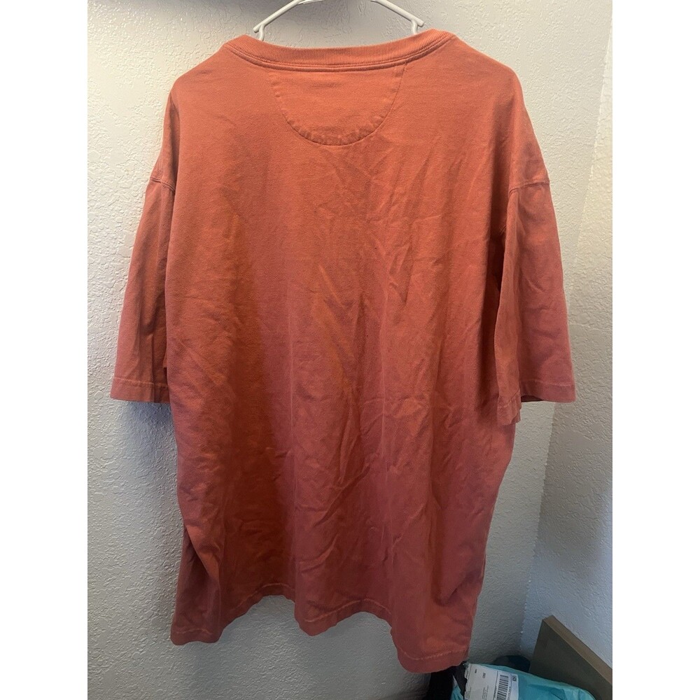 Duluth Trading 2XL Henley T Orange Button Up Color Pocket - Picture 3 of 3